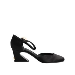 Dolce & Gabbana Black Leather Logo Ankle Strap Sandals Women's Shoes (Pre-Owned)
